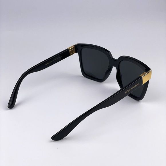 D&G DG6165  501/87 Sunglasses Black Gray Square Women